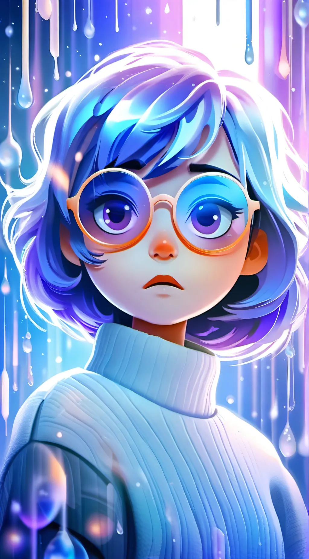 ai character: Sadness  background