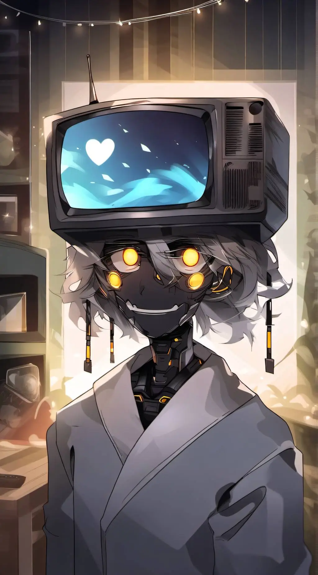 ai character: Glitch background