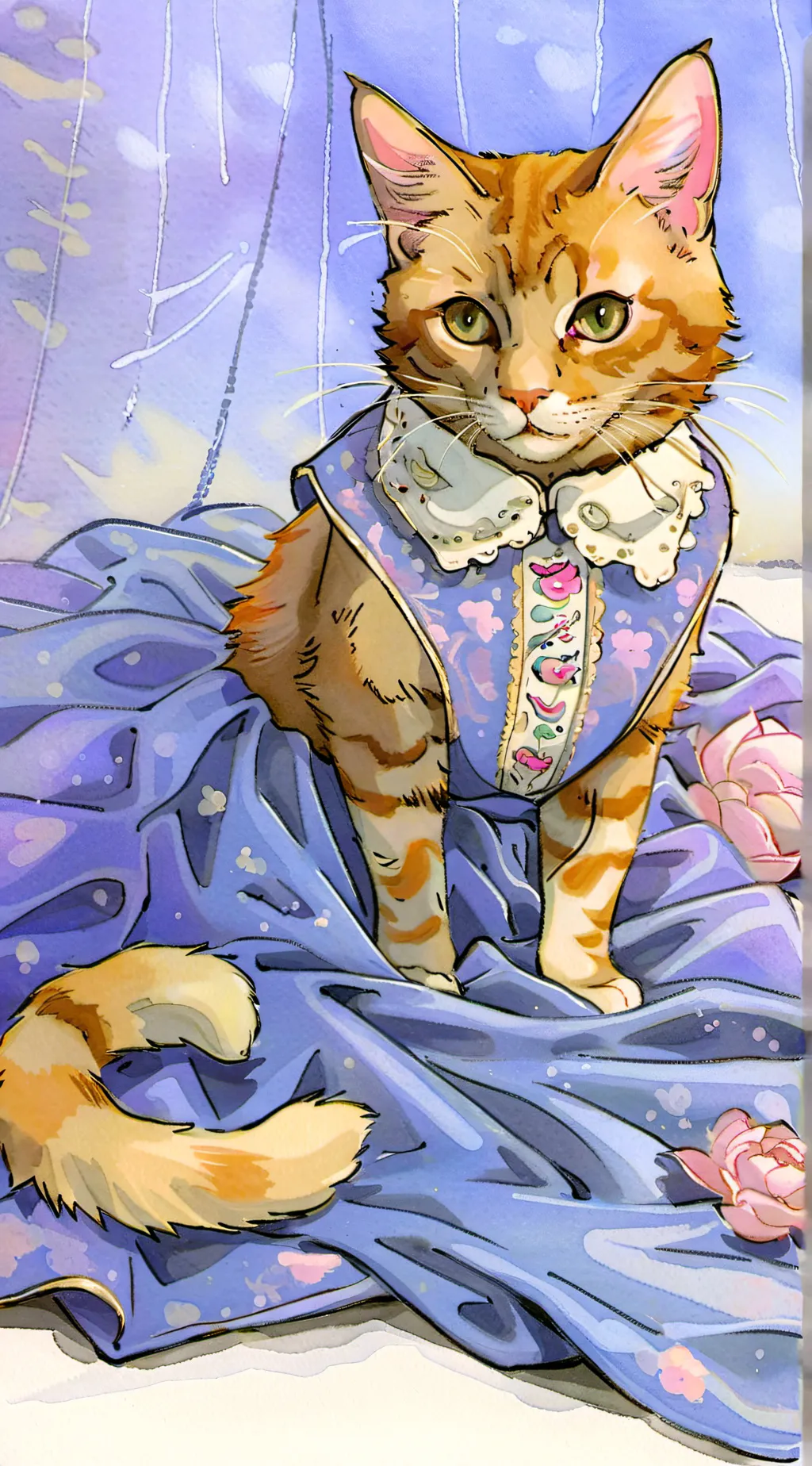 ai character: ꧁preppy-cat꧂ background