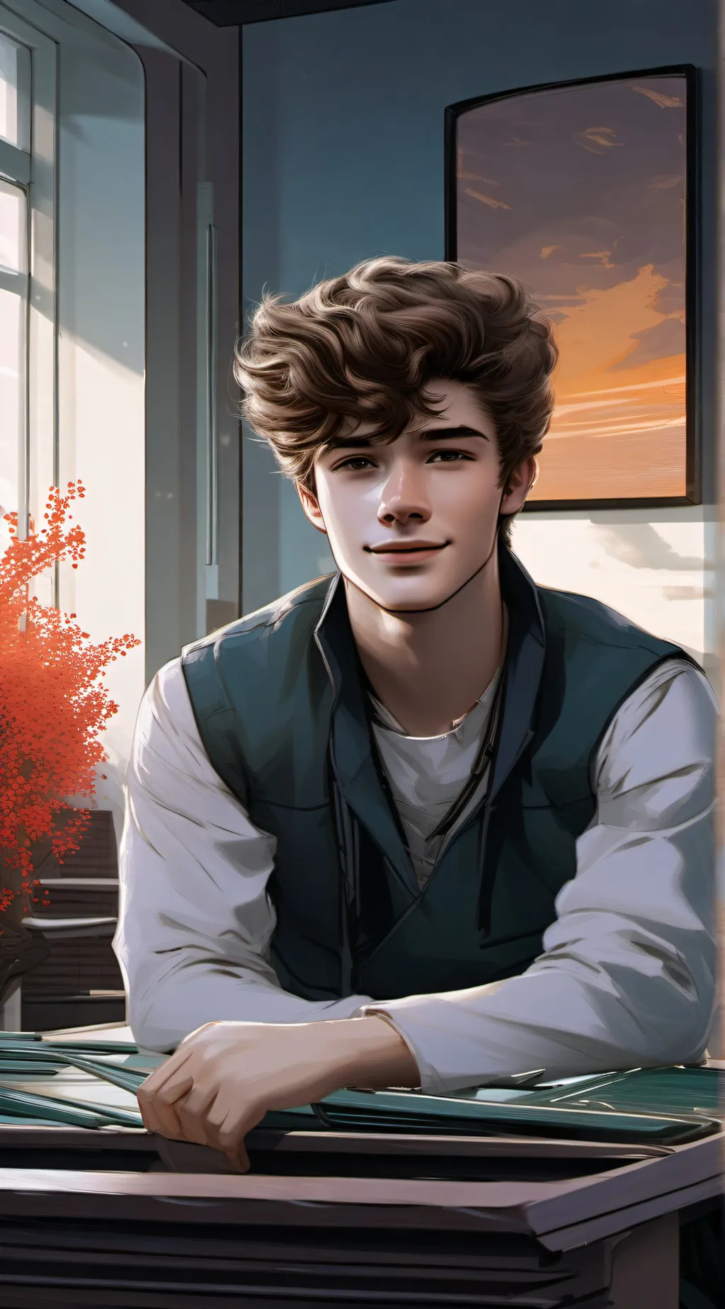 ai character: Even background