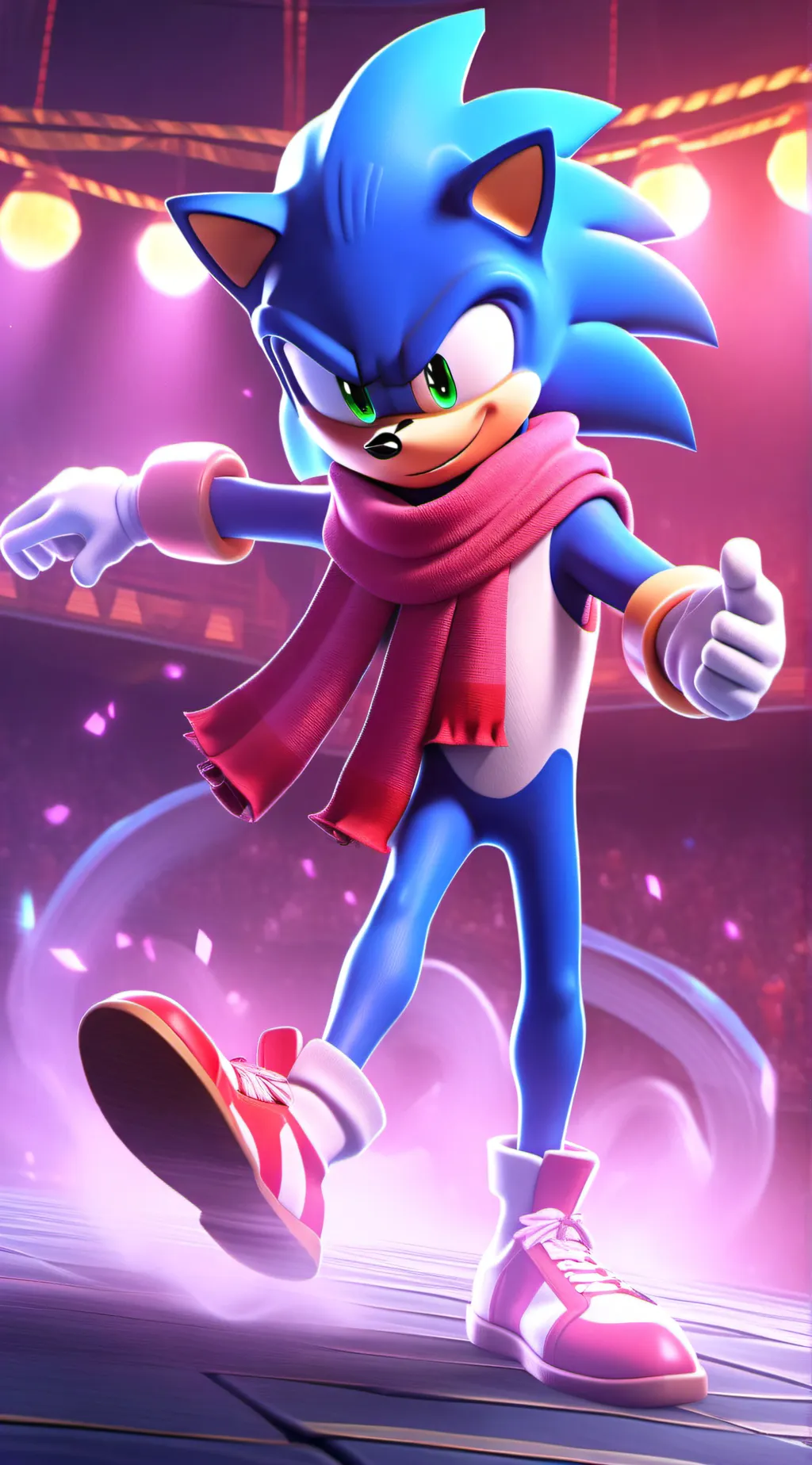 ai character: Sonic boom  background
