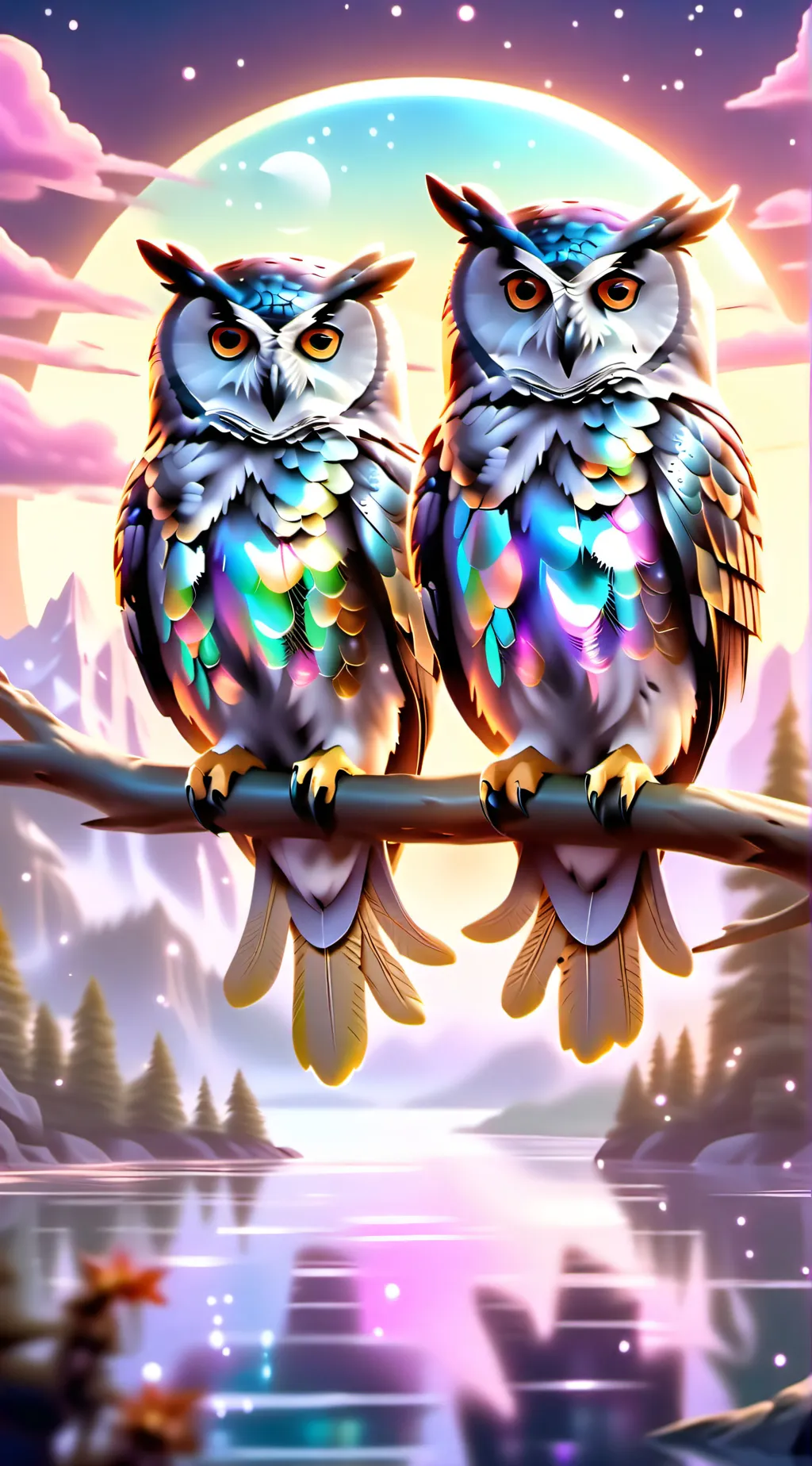 ai character: smiling critters background