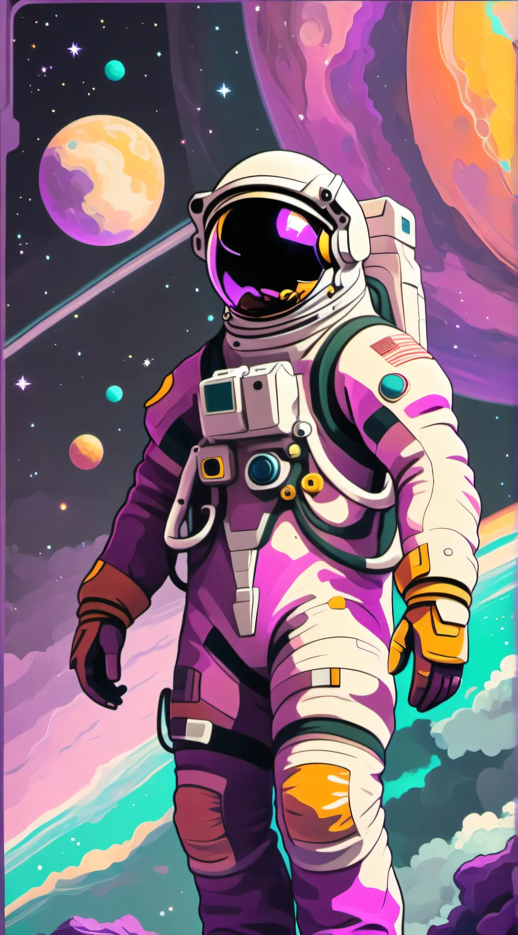 ai character: haste in space 😲💯 background