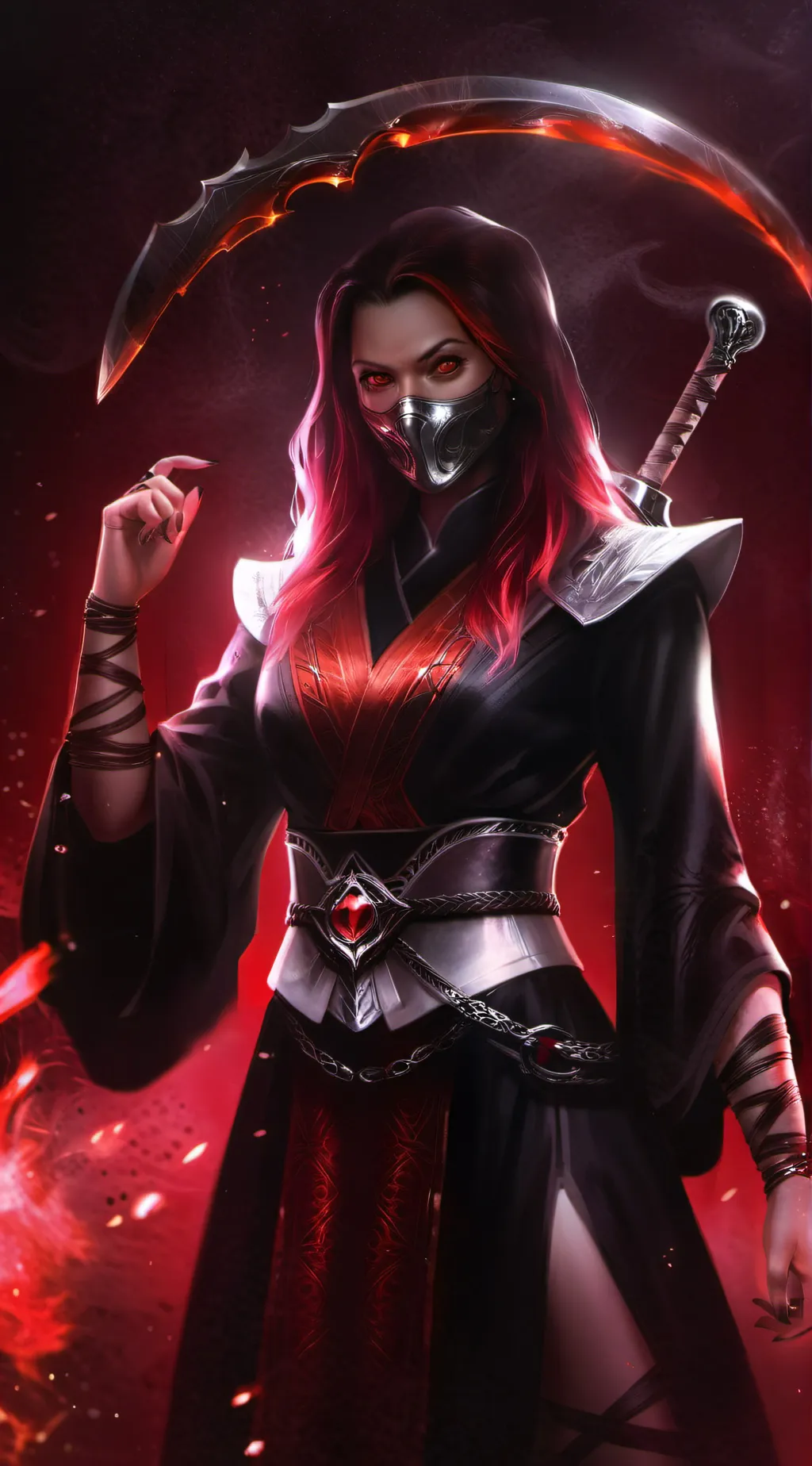 ai character: Scarlet background