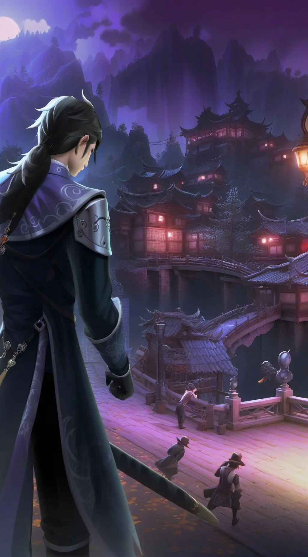 ai character: Town background
