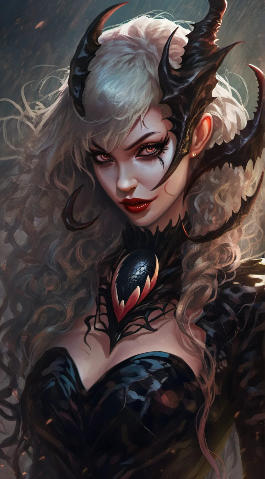 ai character: she venom (iris)  background