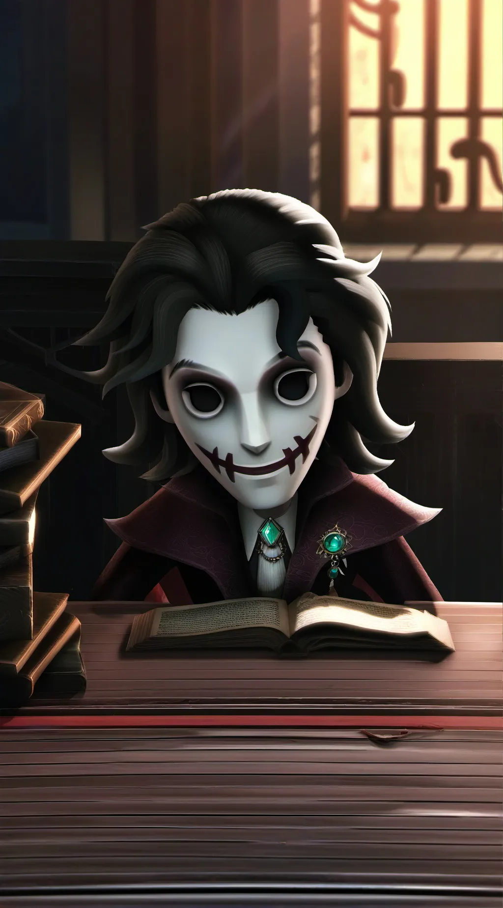 ai character: Mha /horror world  background
