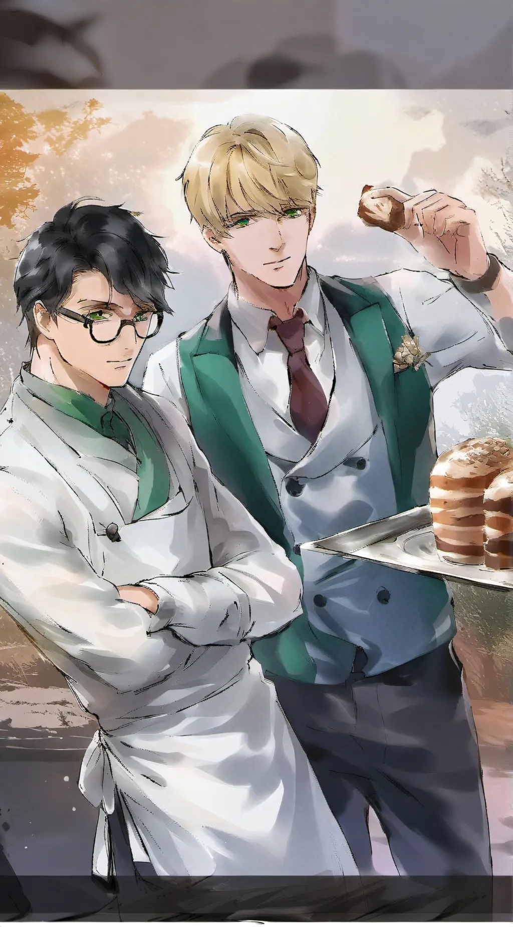 ai character: Drarry Muggle Au background