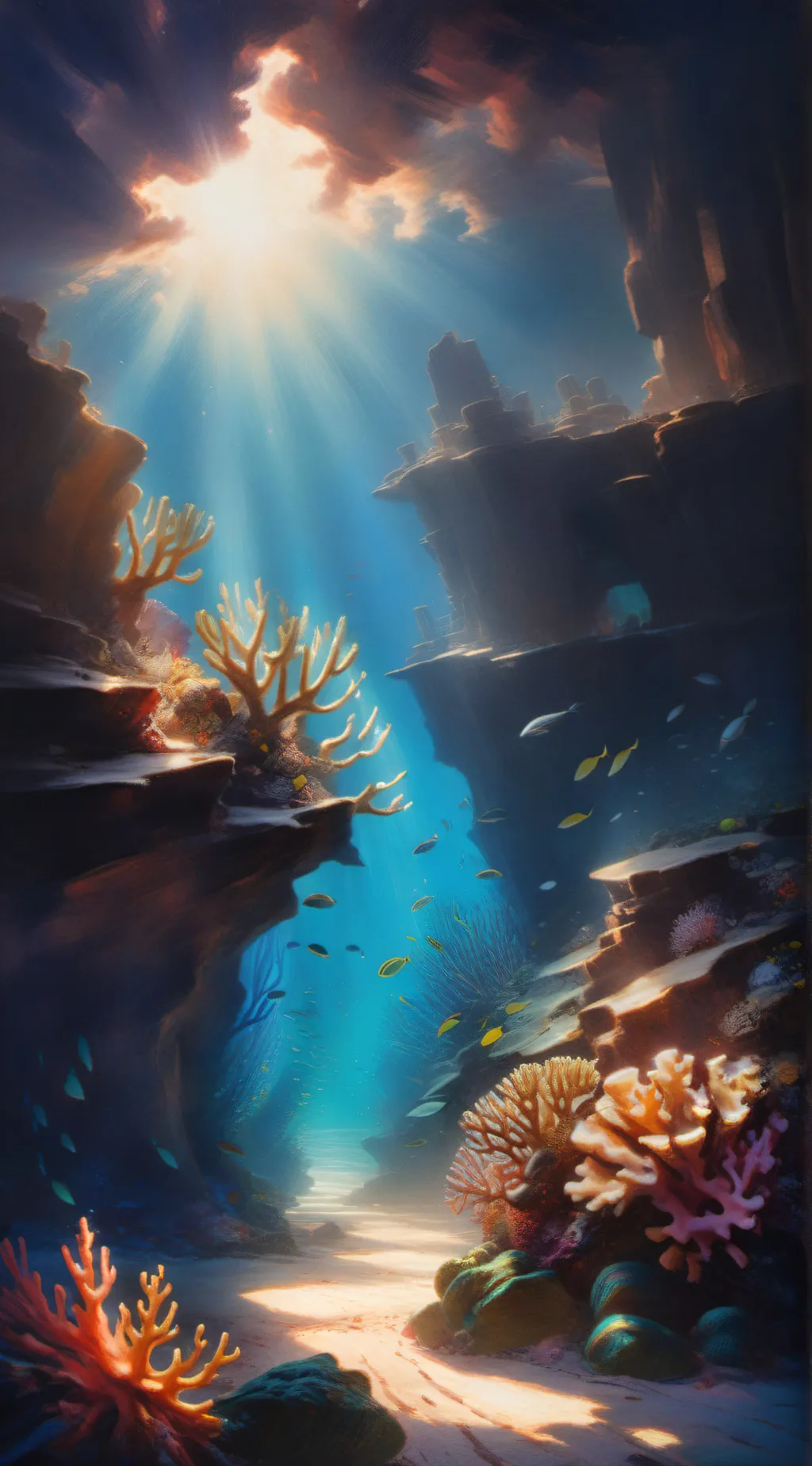 ai character: Sun and Moon siren background