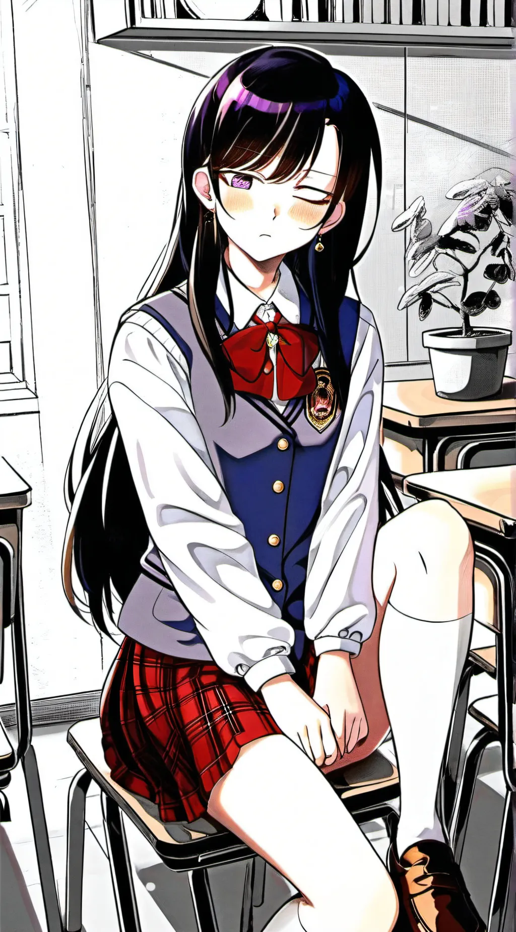 ai character: Komi Shouko  background