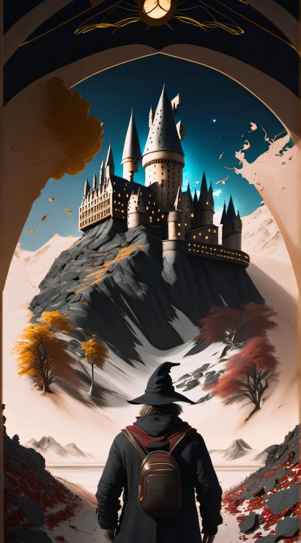 ai character: protective Hogwart background