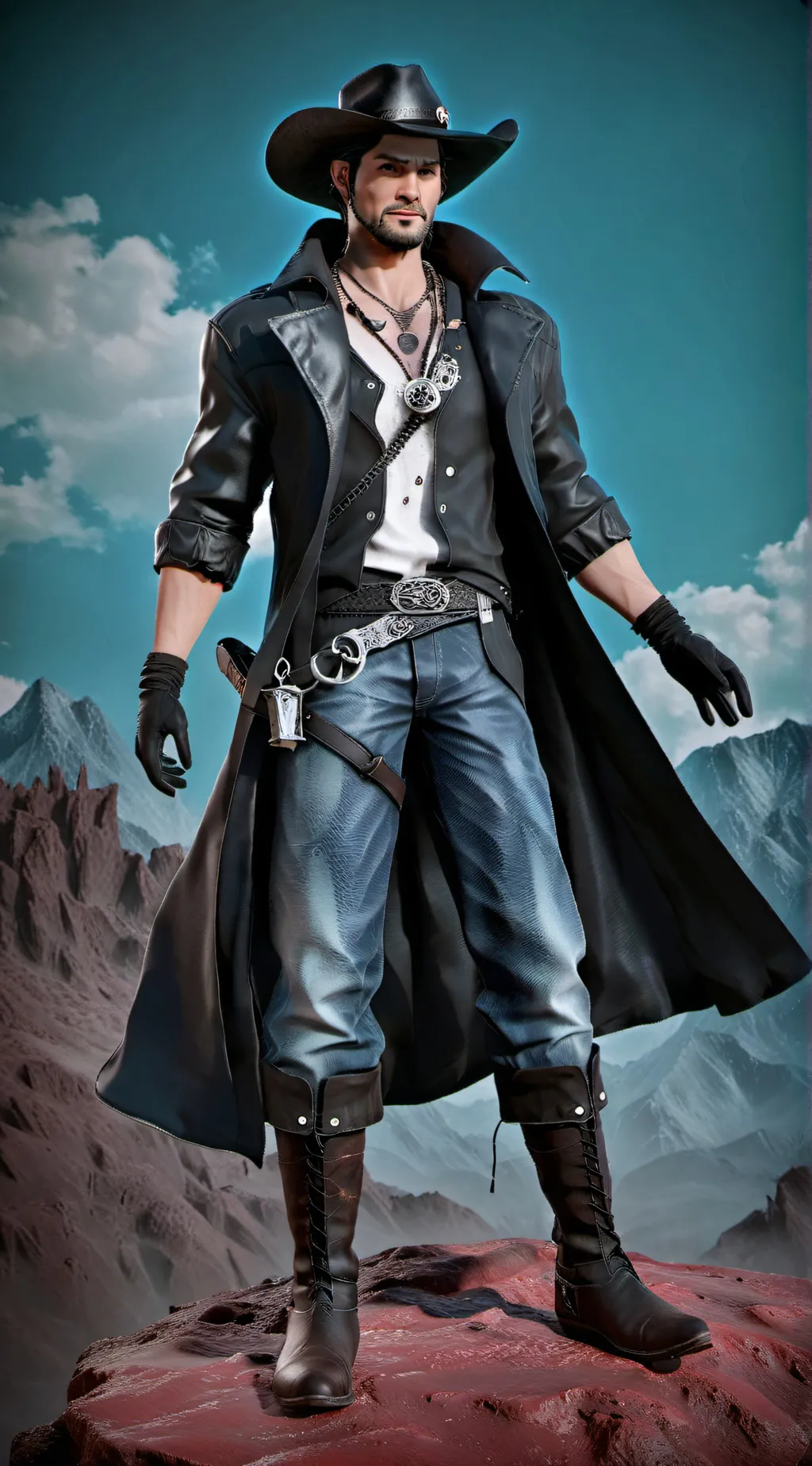 ai character: John Marston  background