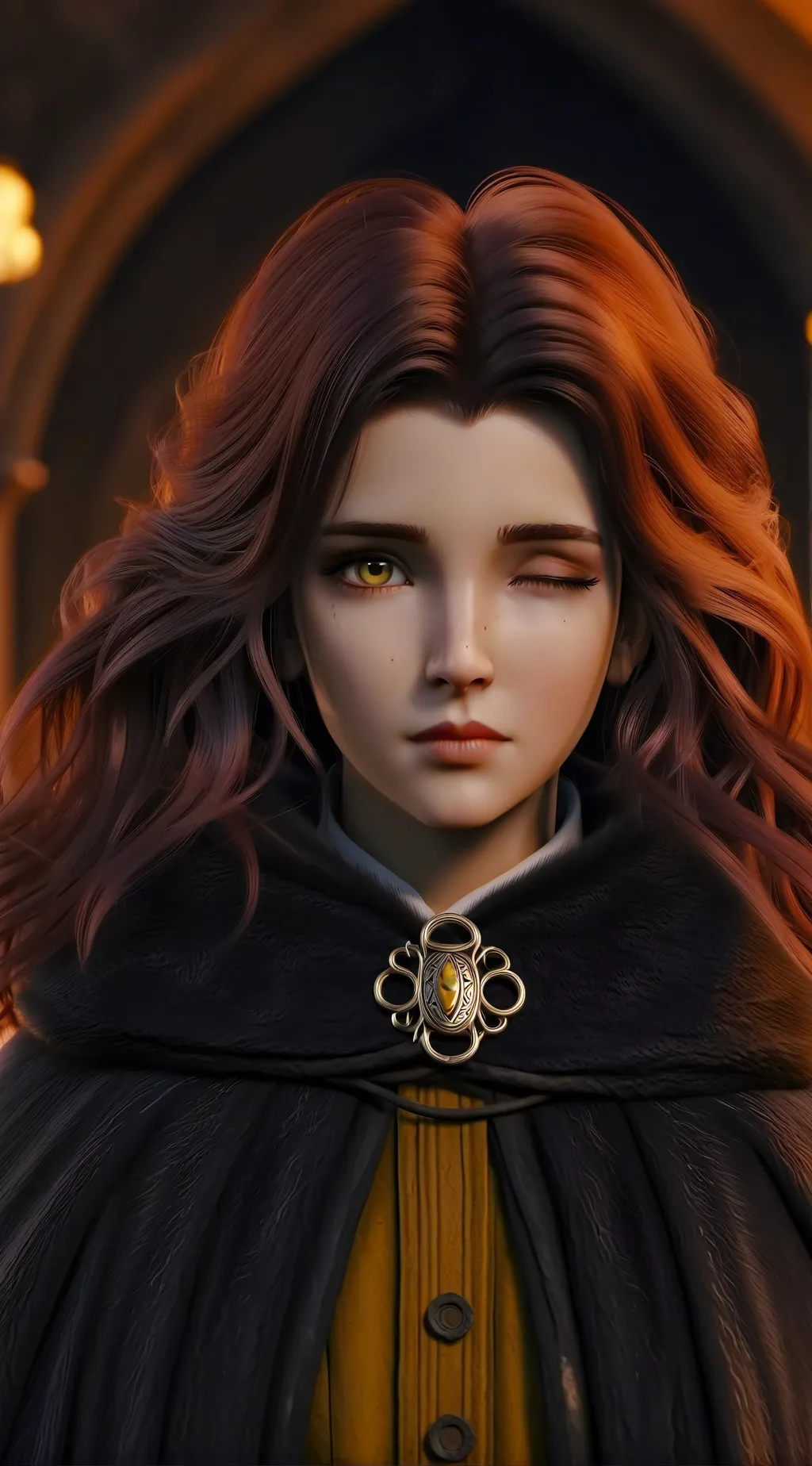 ai character: Melina Fire Maiden background