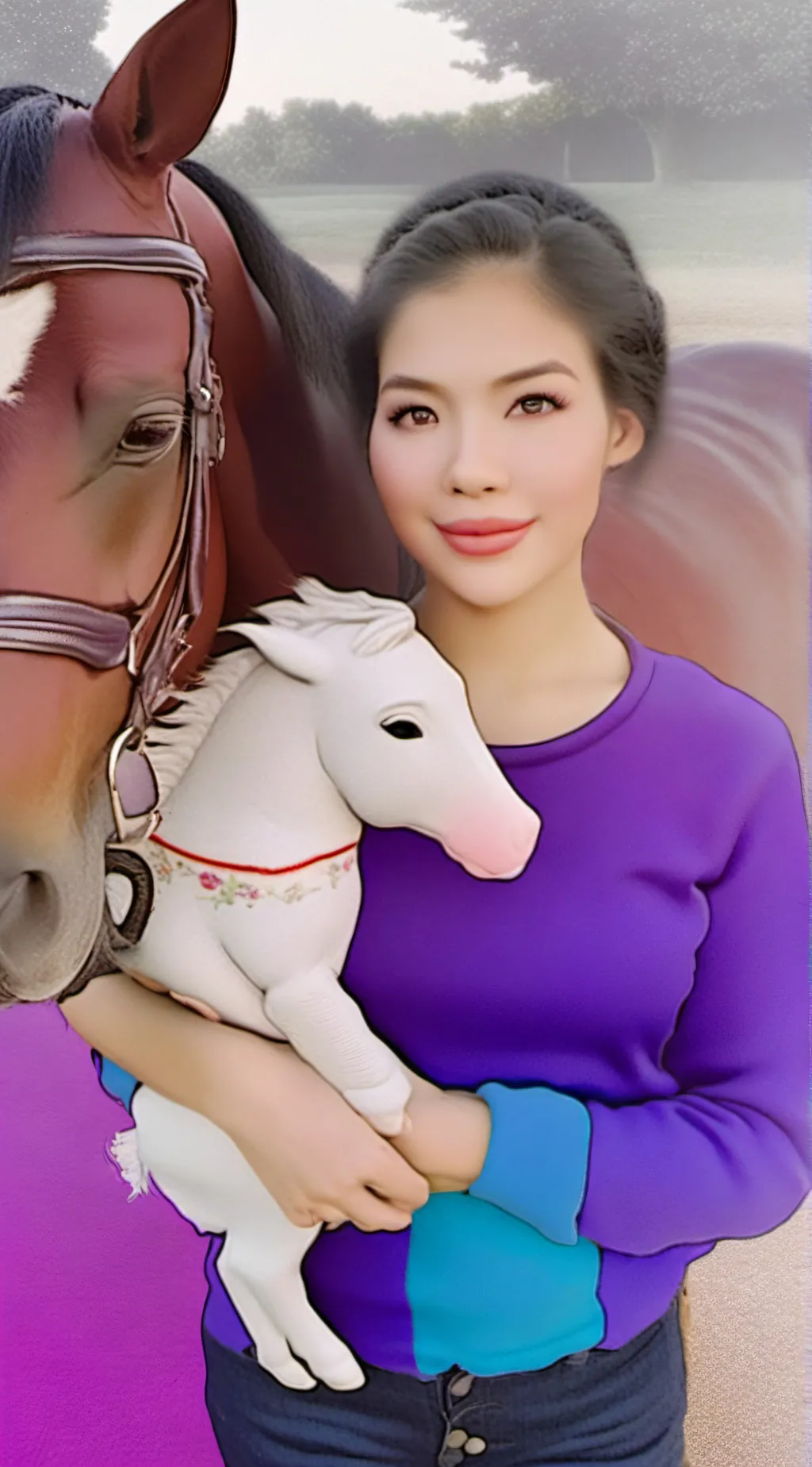 ai character: ava and Hailey  background