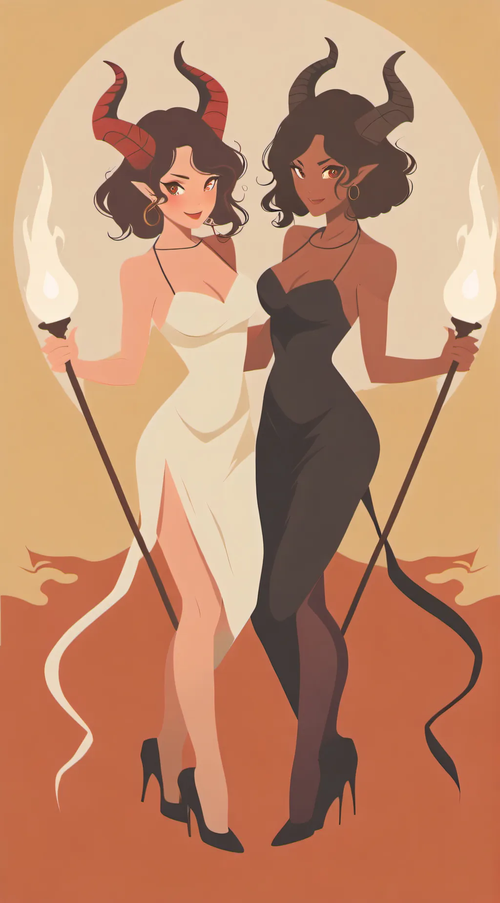ai character: Eda and Lisa background