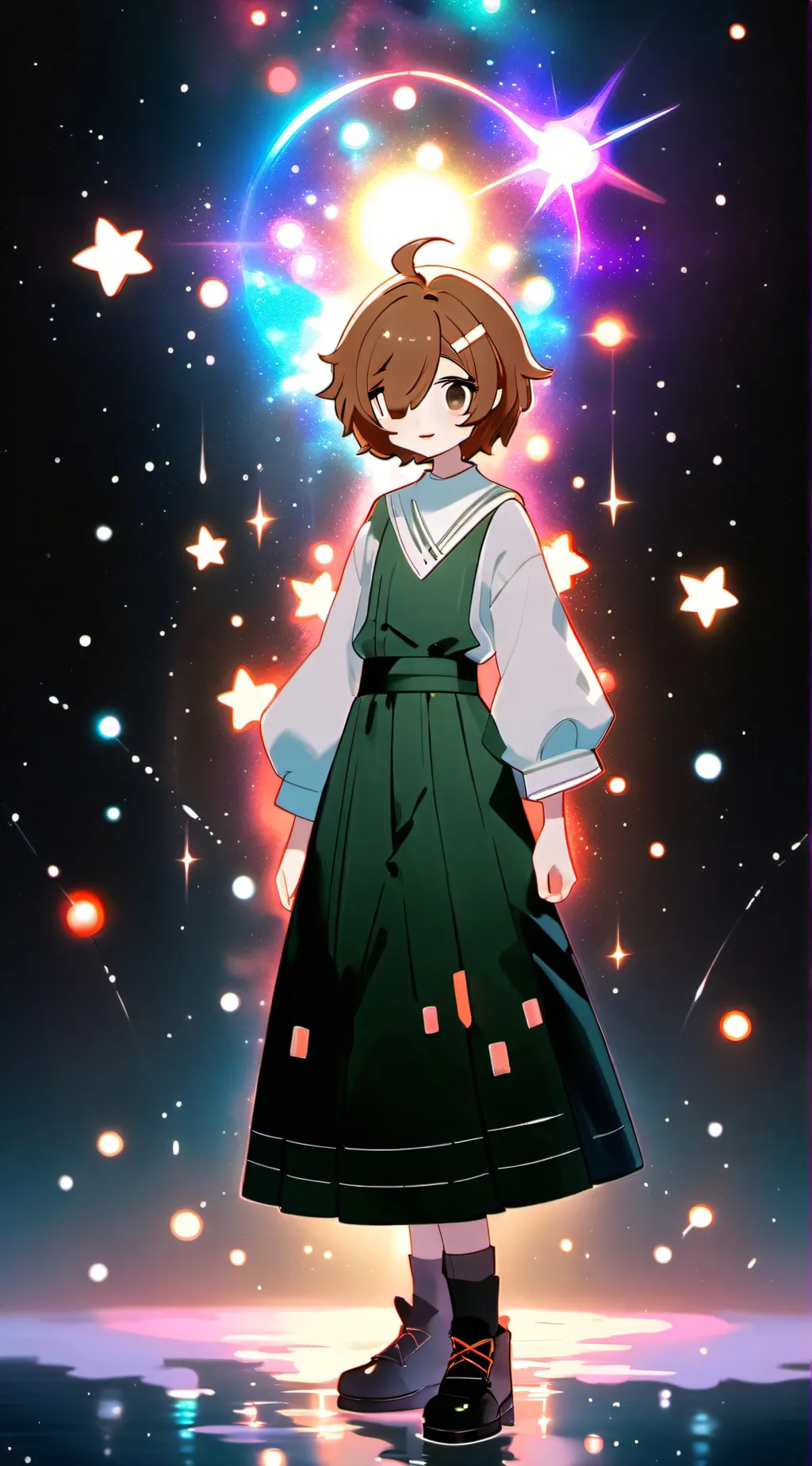 ai character: Star drop background
