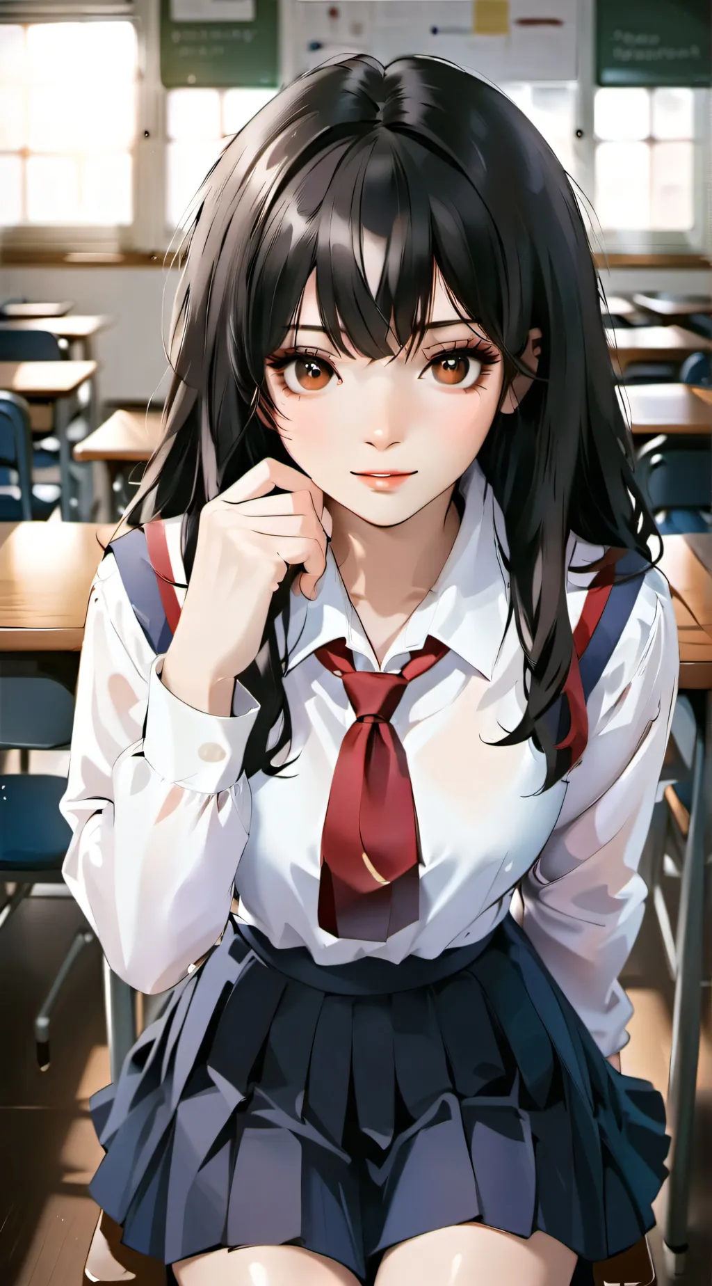 ai character: Tsukino-Senpai background