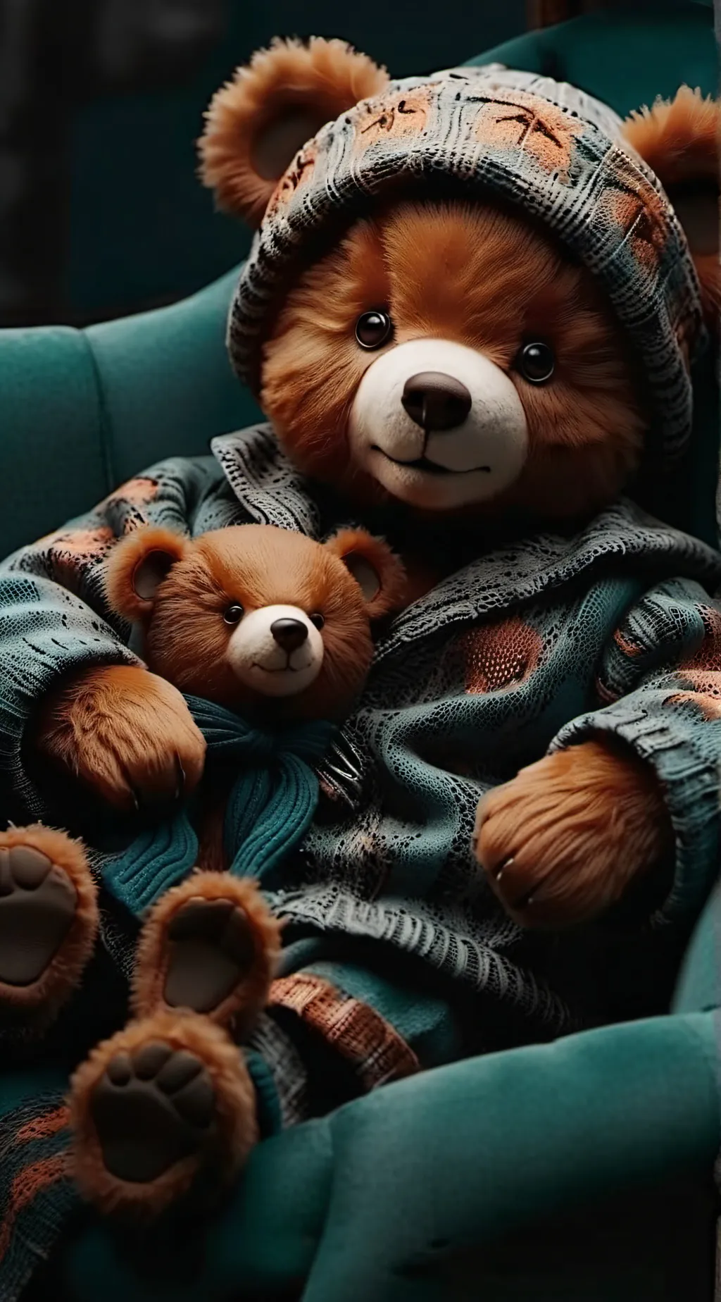 ai character: Nice teddy bears  background