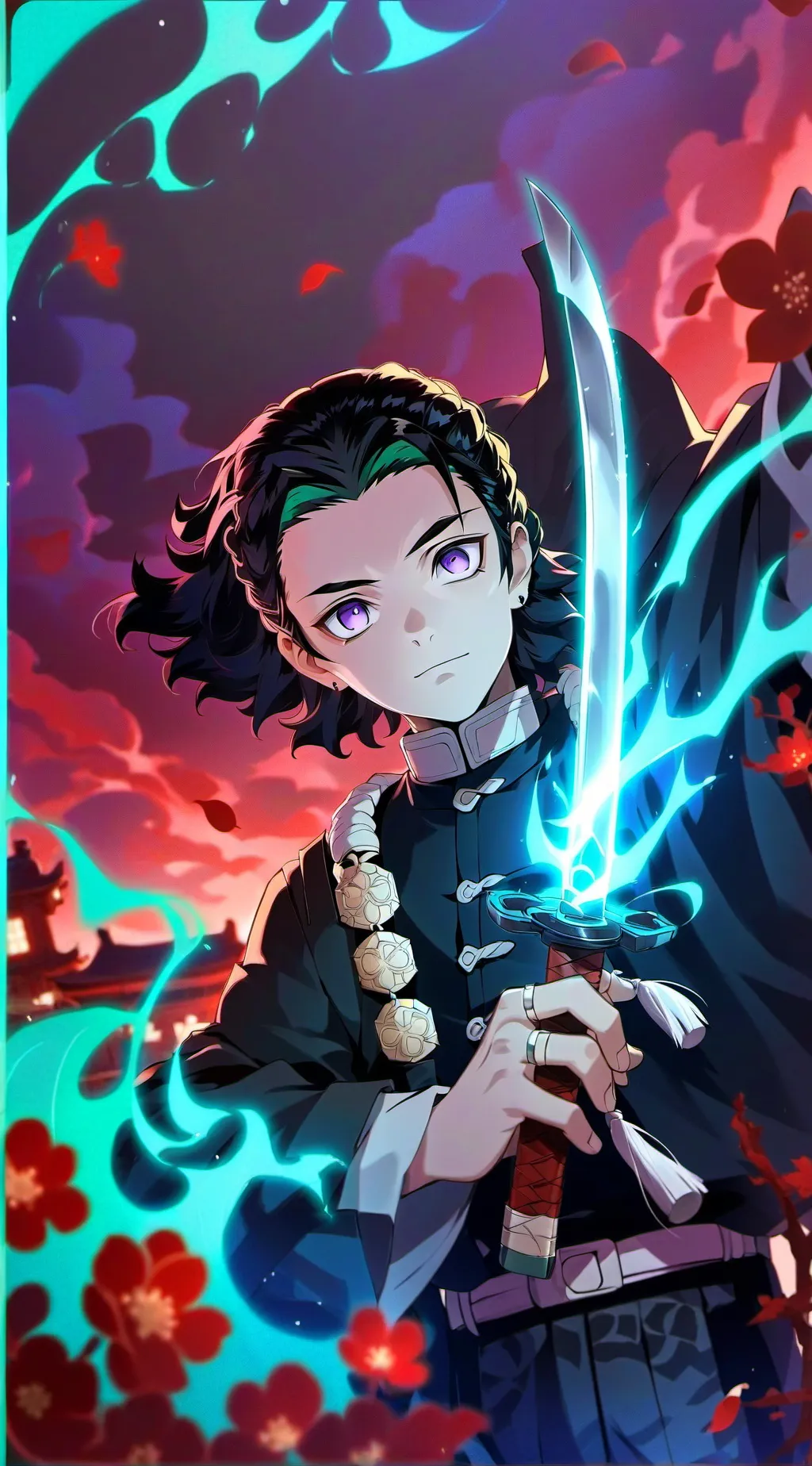 ai character: Demon Slayer KNY background