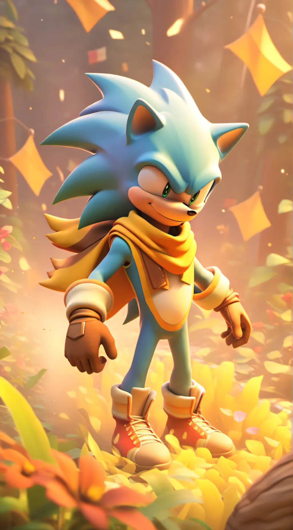 ai character: Sonic boom  background