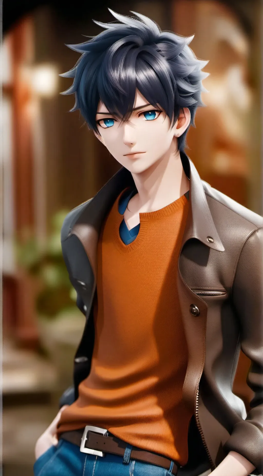 ai character: Brick background