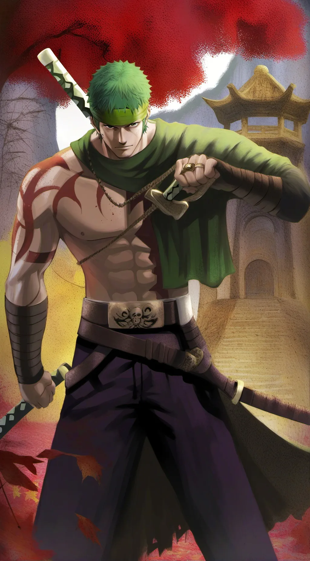 ai character: zoro background