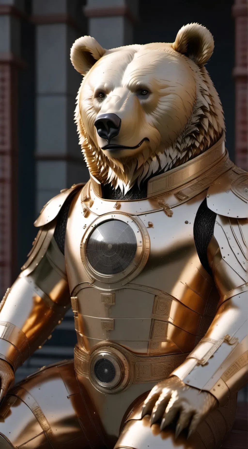 ai character: golden Freddy  background
