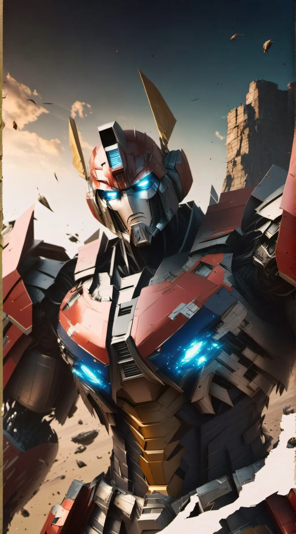 ai character: Optimus prime  background
