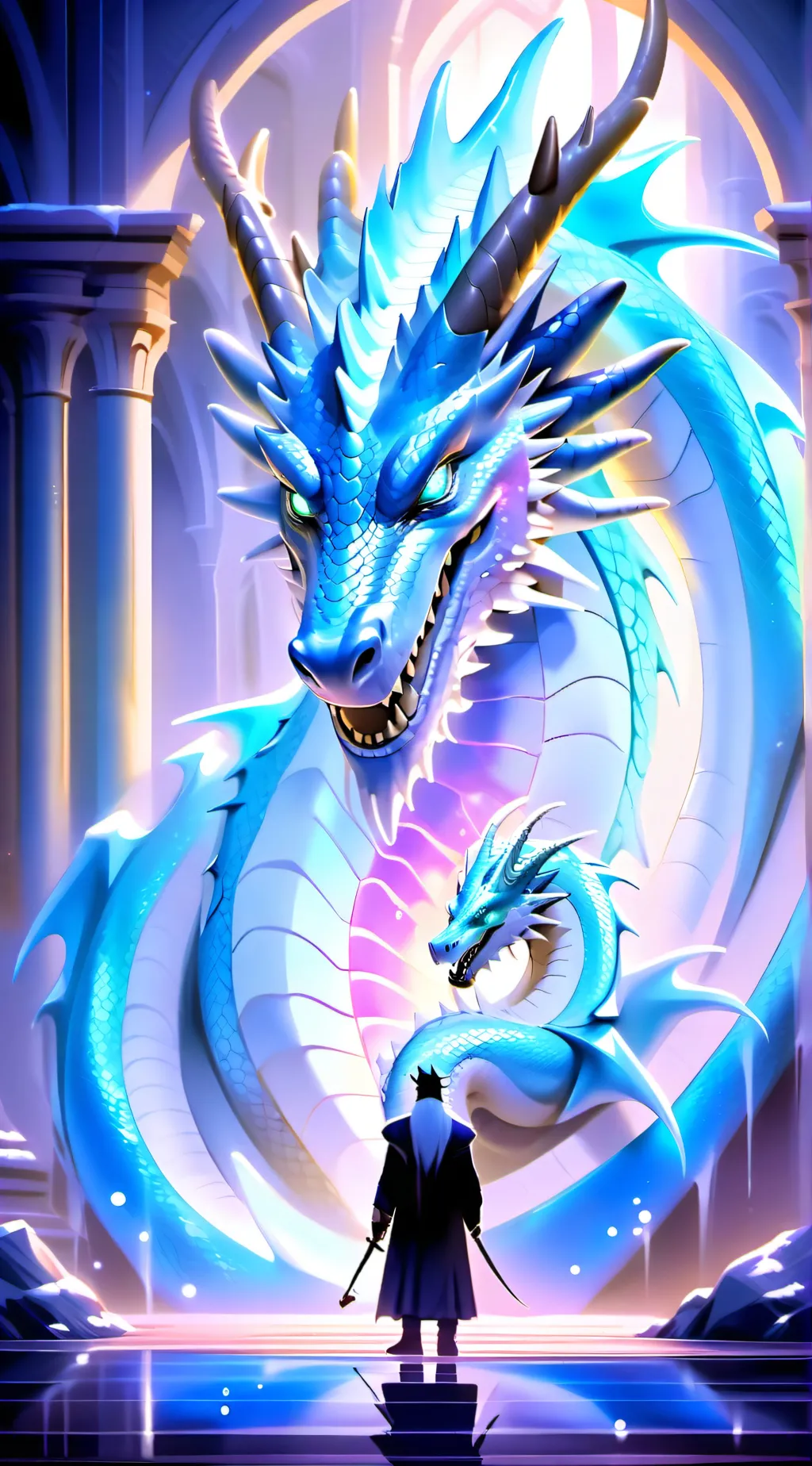ai character: Winter x Qibli background