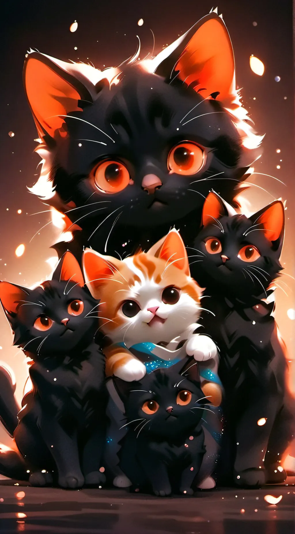 ai character: ꧁cat family꧂ background