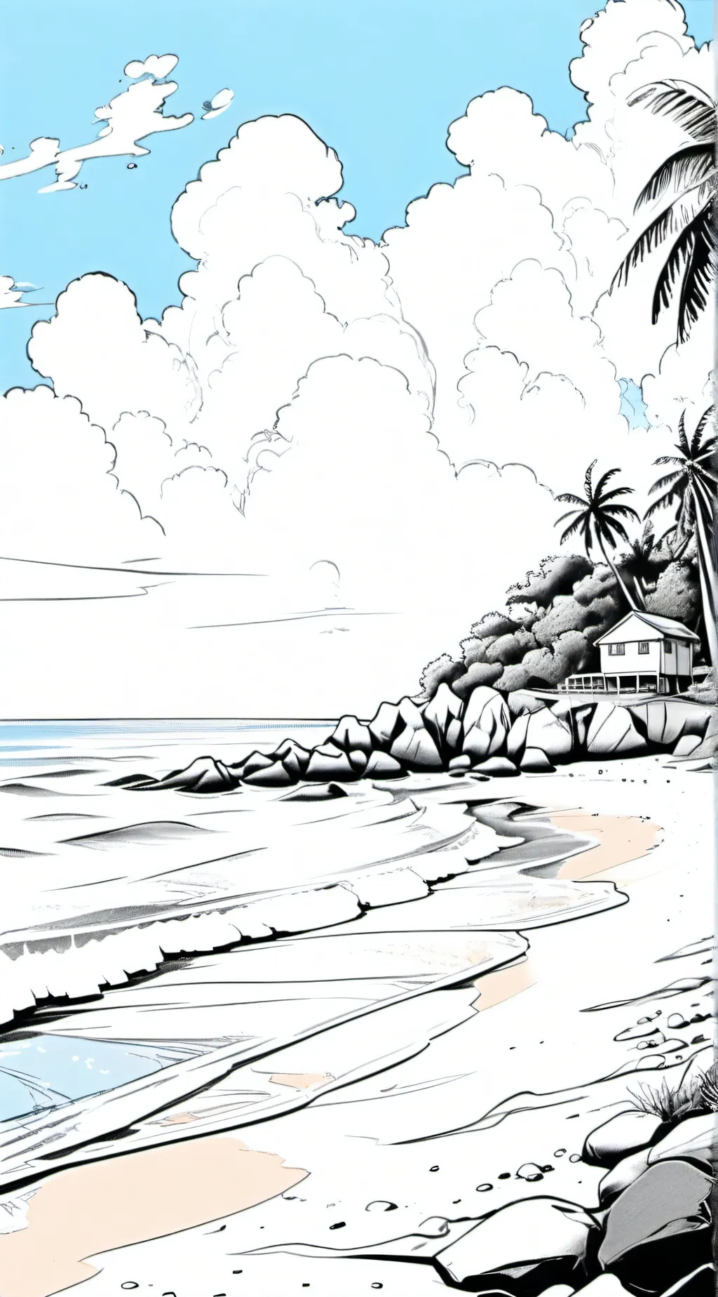ai character: FPE beach vacay background