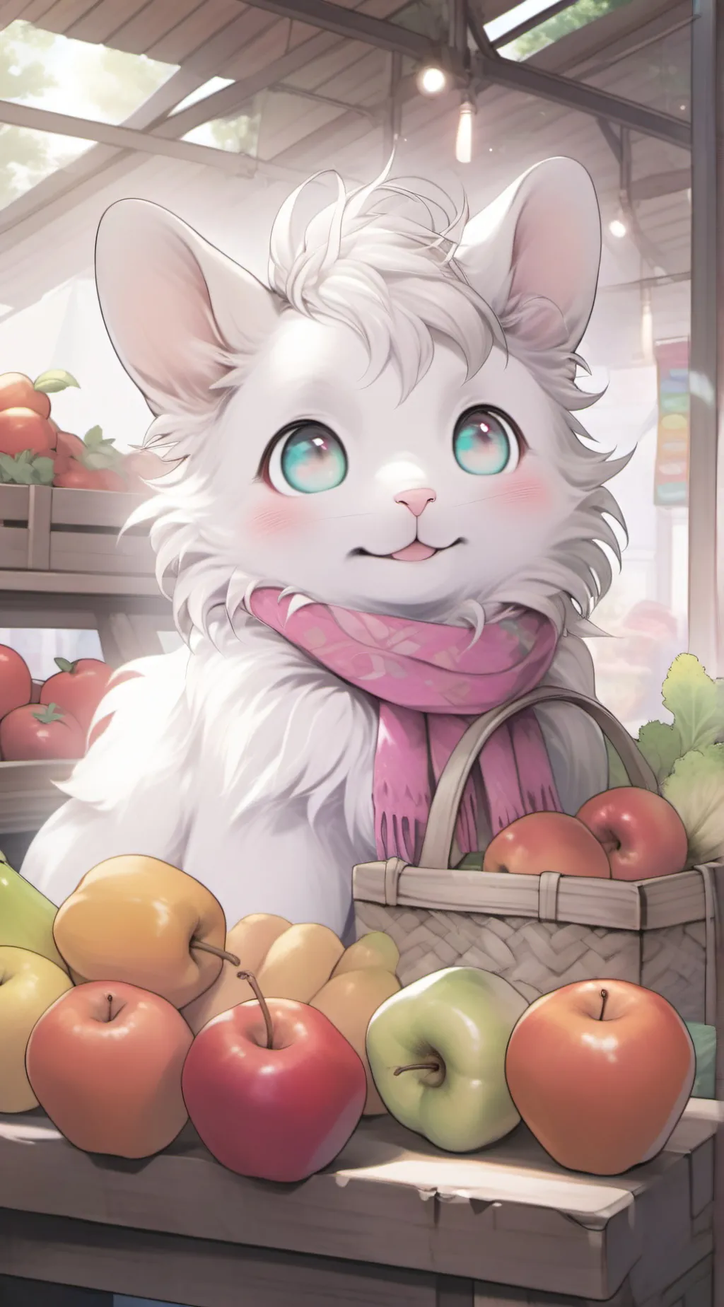 ai character: smiling crittrsfpe background