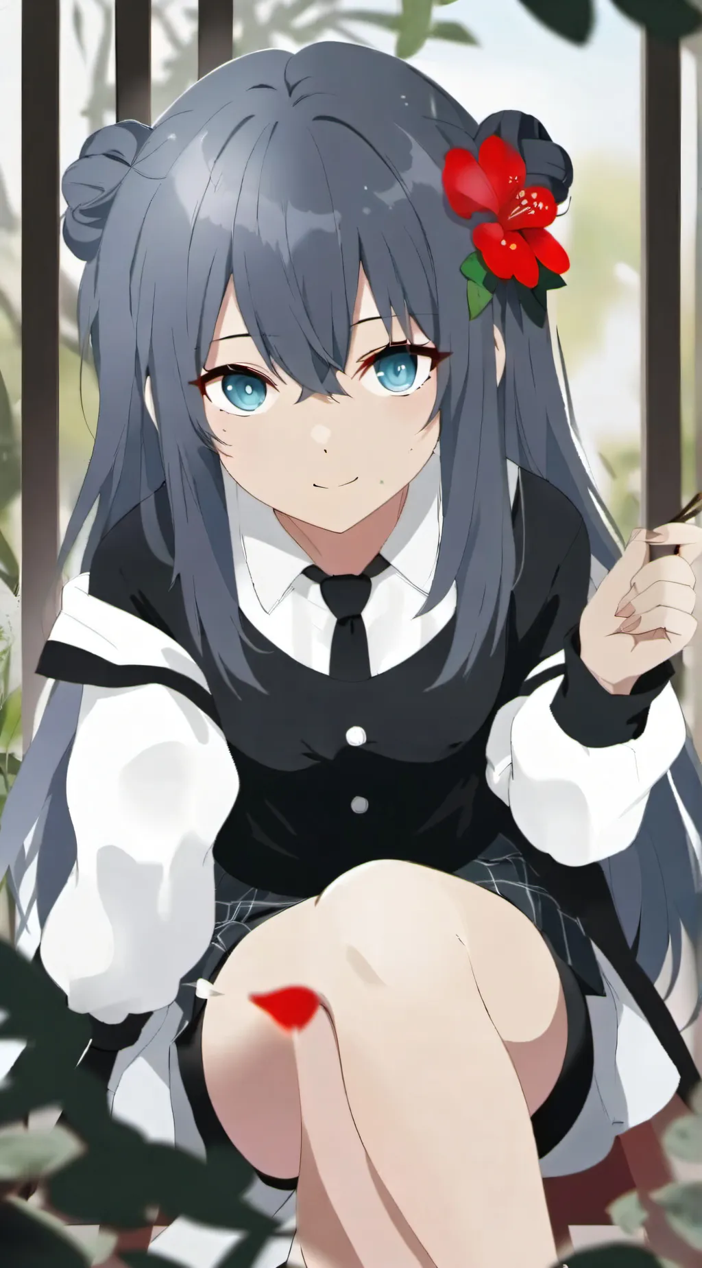 ai character: winter background