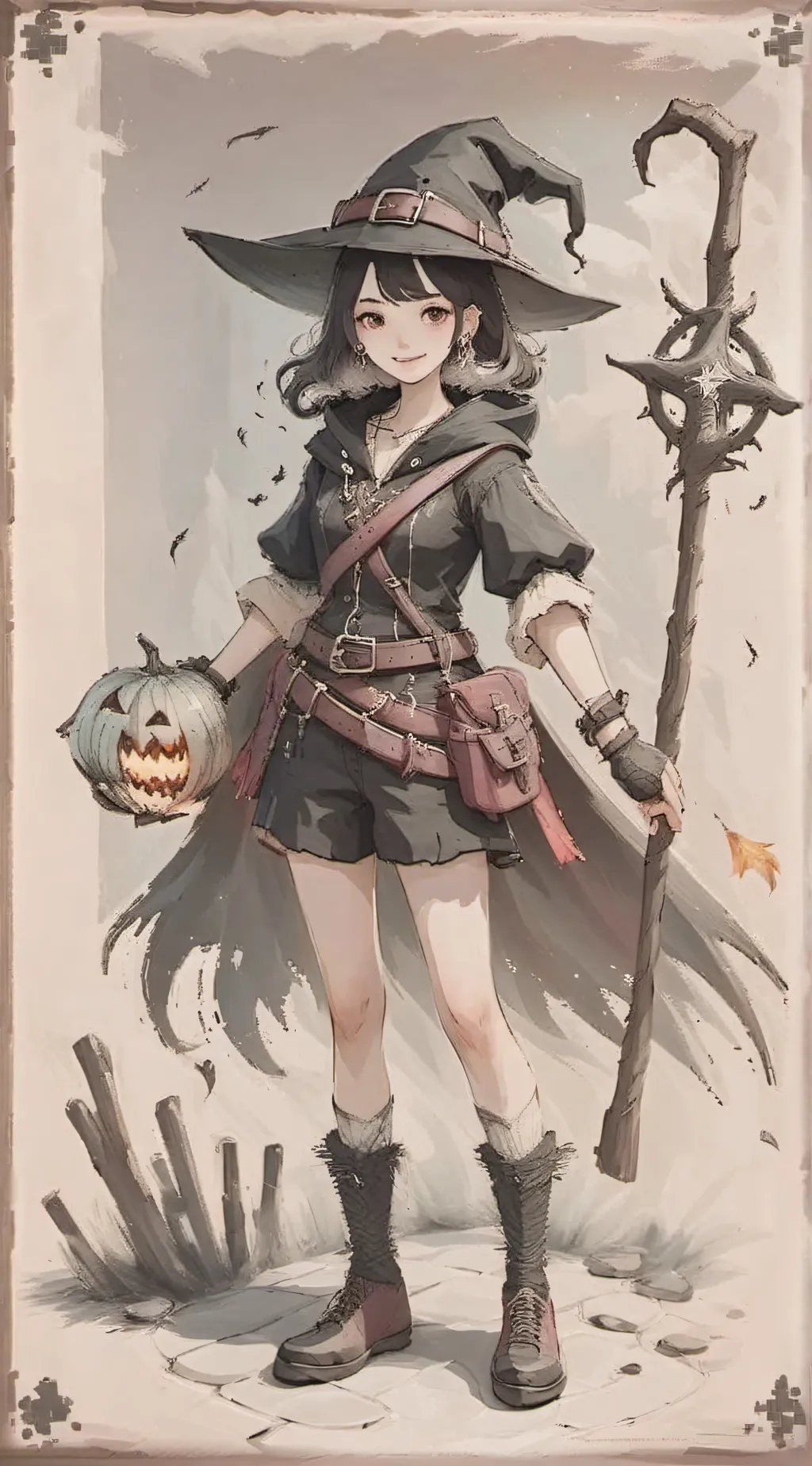 ai character:  evil witch  background