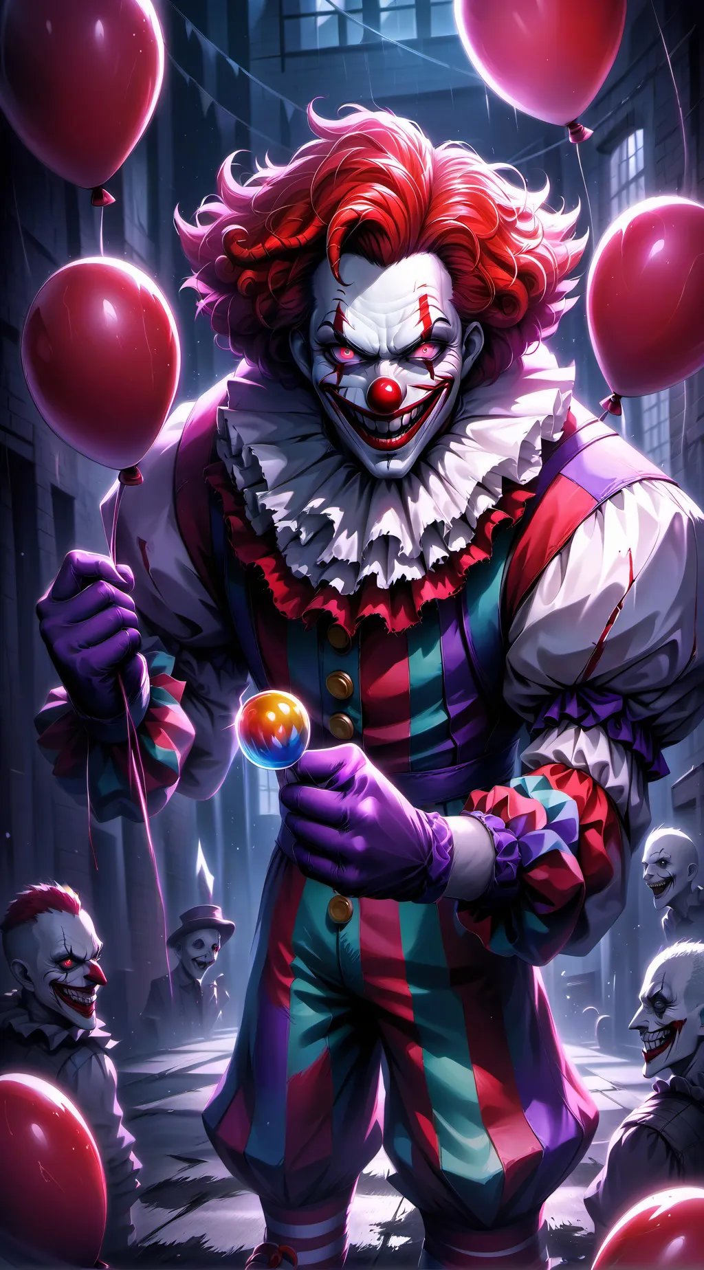 ai character: bubbles background