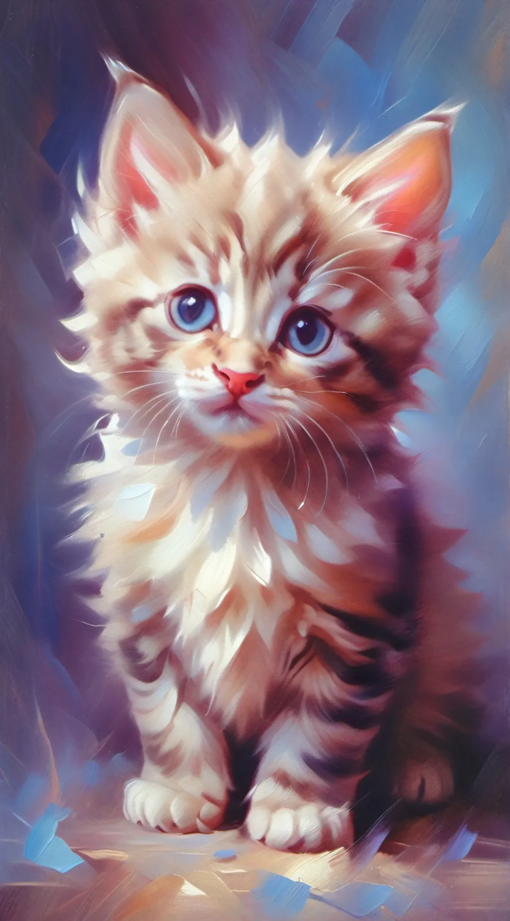 ai character: abandoned kitty background