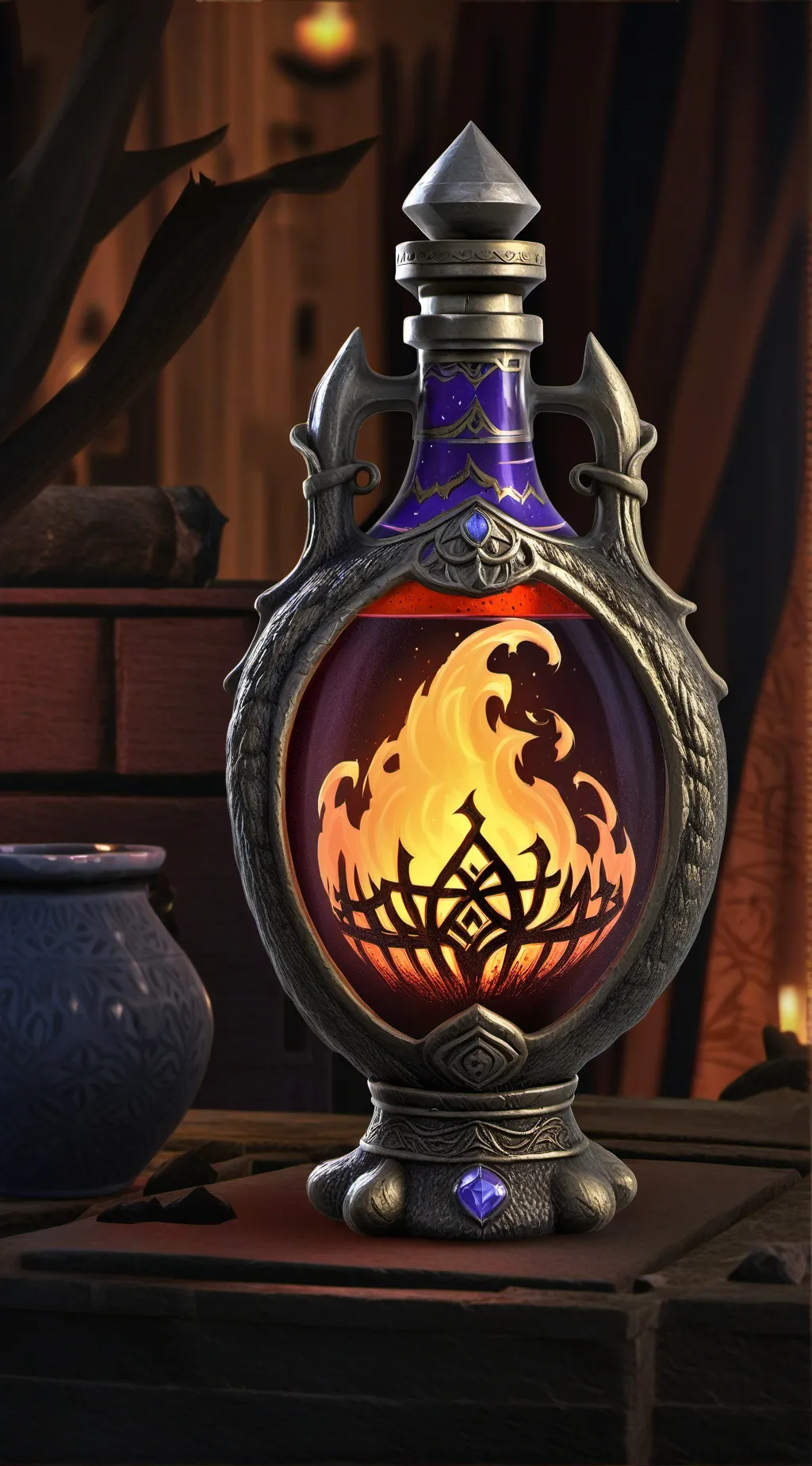 ai character: A strange potion background