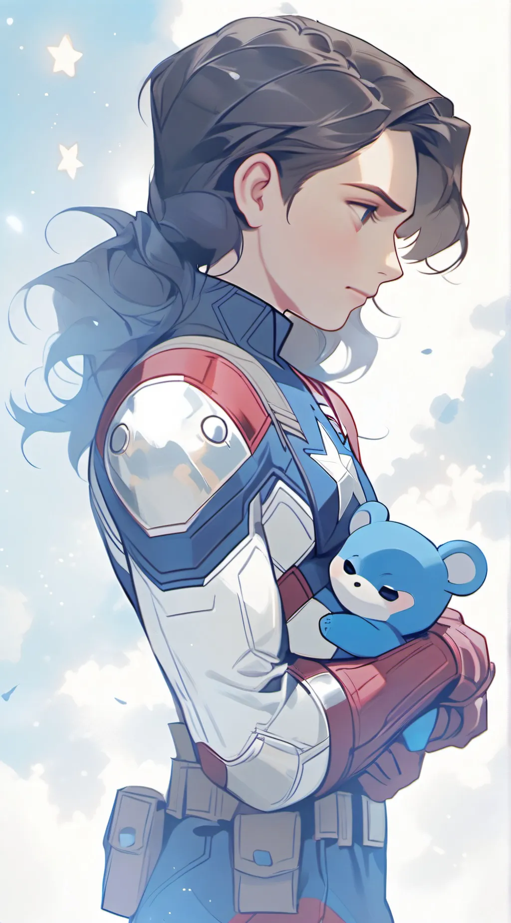ai character: Lil space avengers background