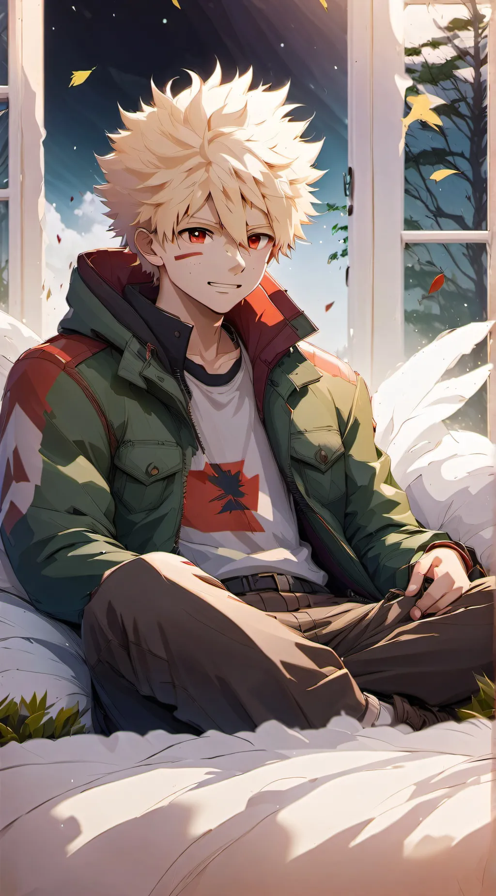 ai character: bakugo  background