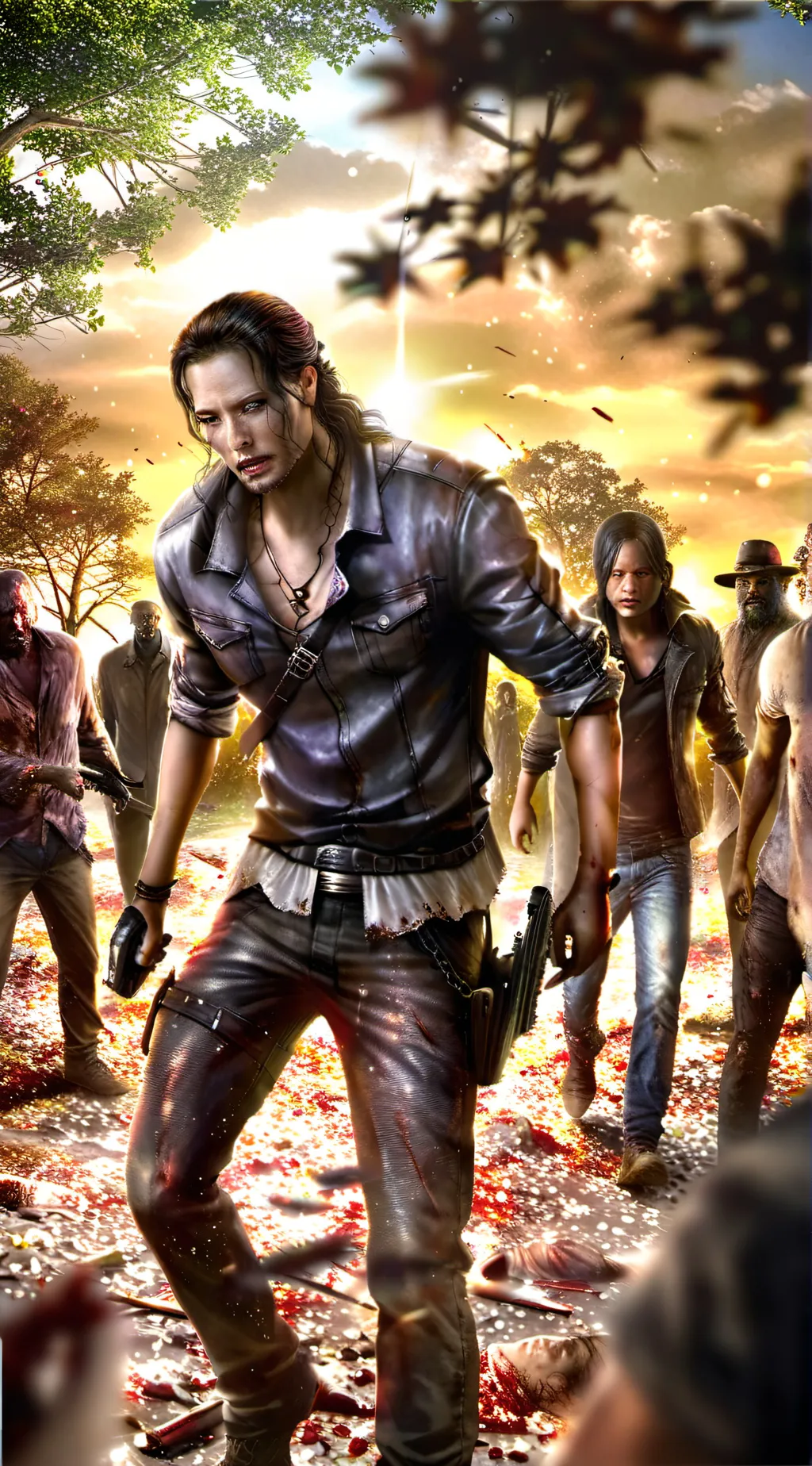 ai character: the walking dead  background