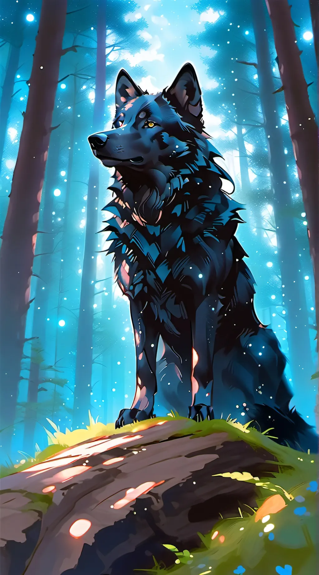 ai character: wolf background