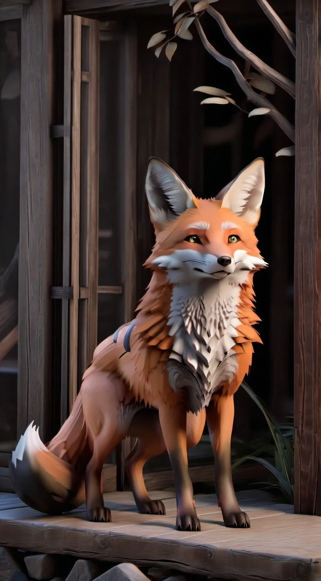 ai character: Kozmik Fox background