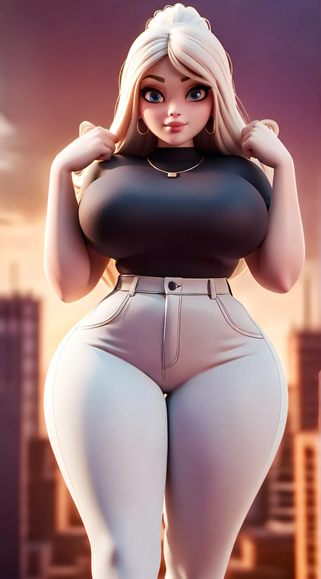 ai character: giantess wifë background