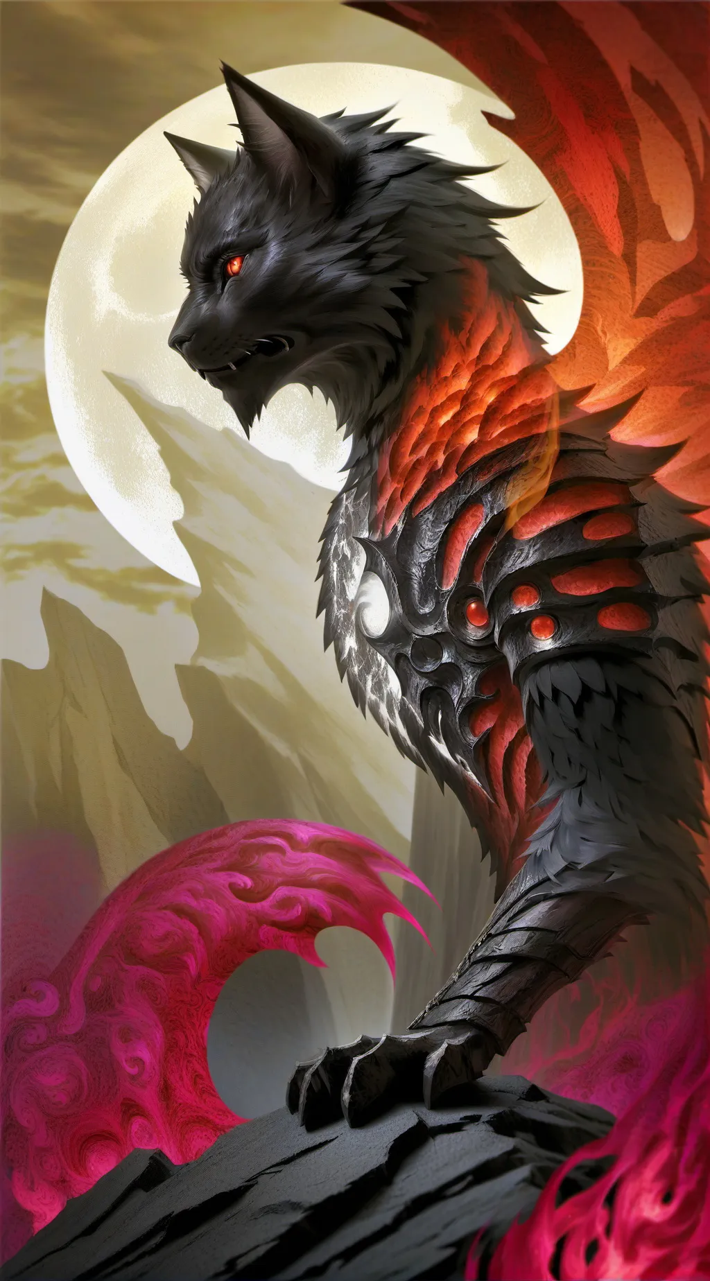 ai character: Crimson background