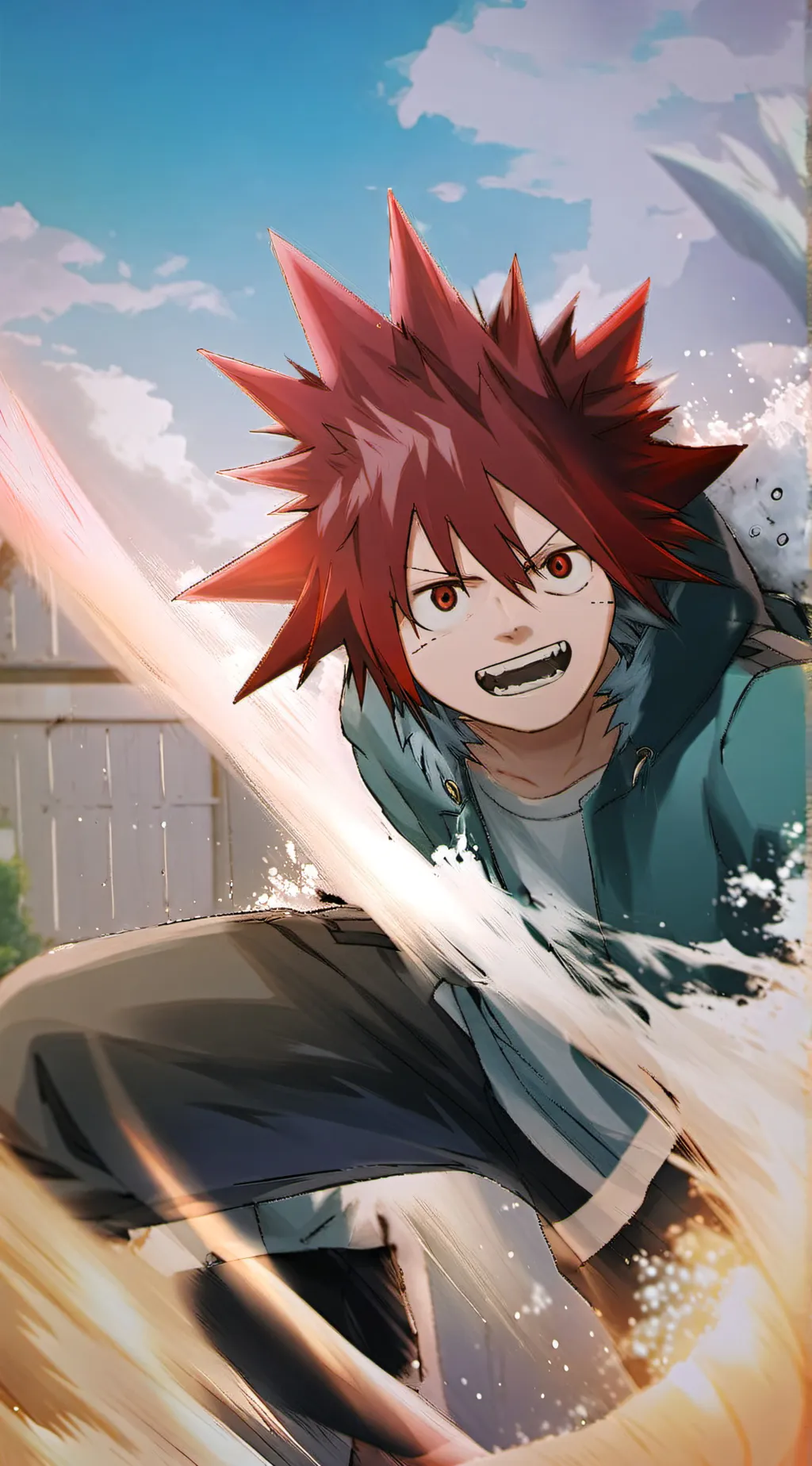 ai character: Ejiro Kirishima  background