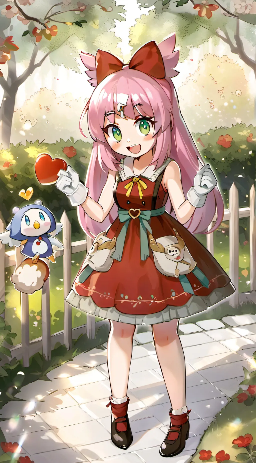 ai character: Amy Rose Heartbeat background