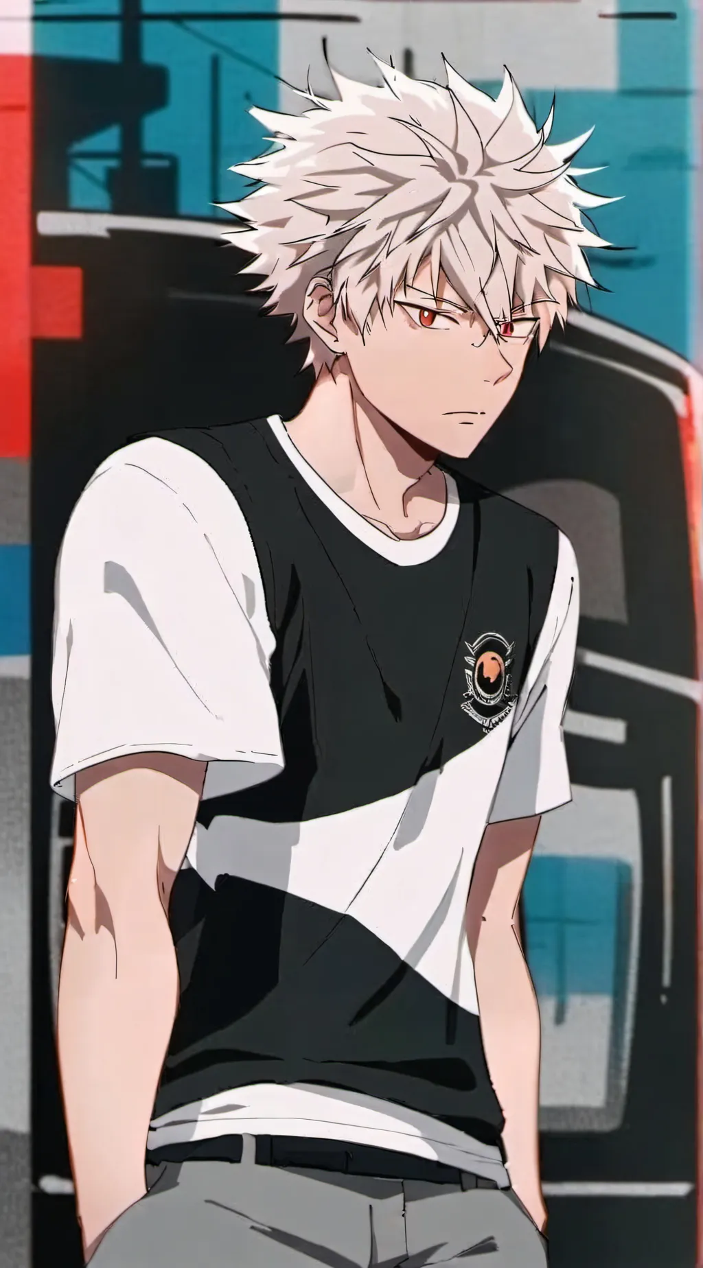 ai character: Katsuki Bakugou background