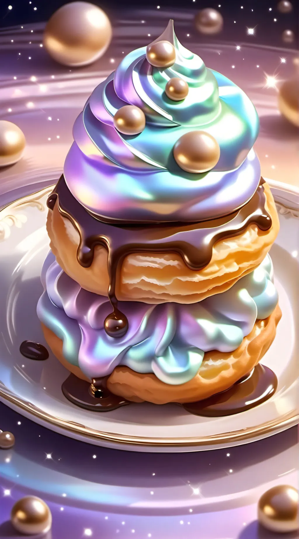 ai character: cream puff background