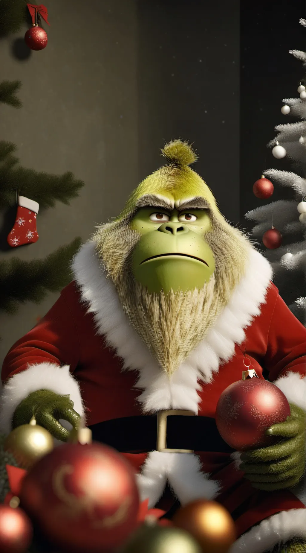 ai character: Grinch background