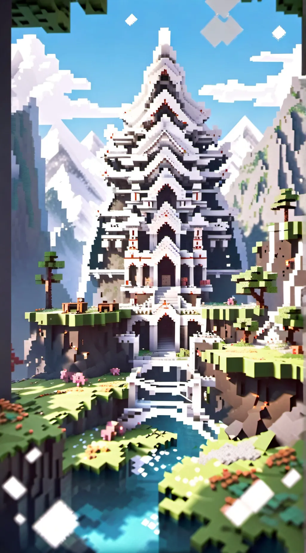 ai character: MINECRAFT background